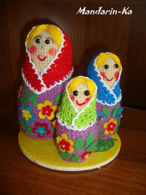 Матрешки своими руками вязанные