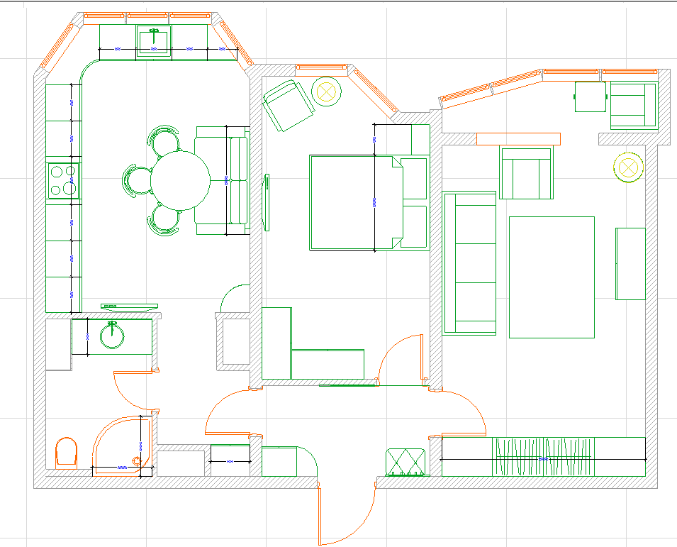 Дизайн двухкомнатной квартиры П44Т