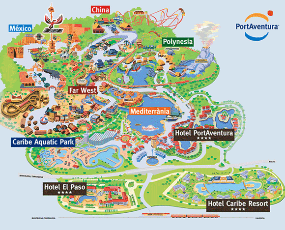 Порт авентура испания карта