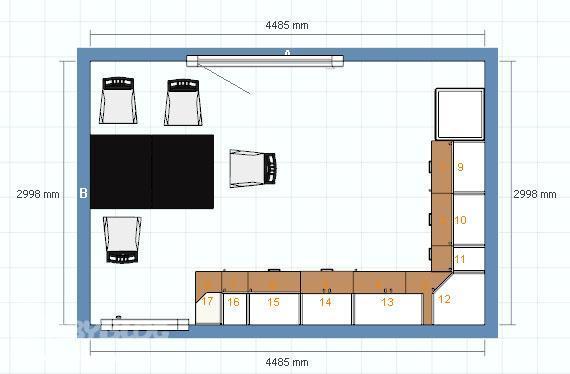 План кухни 2 на 2 метра