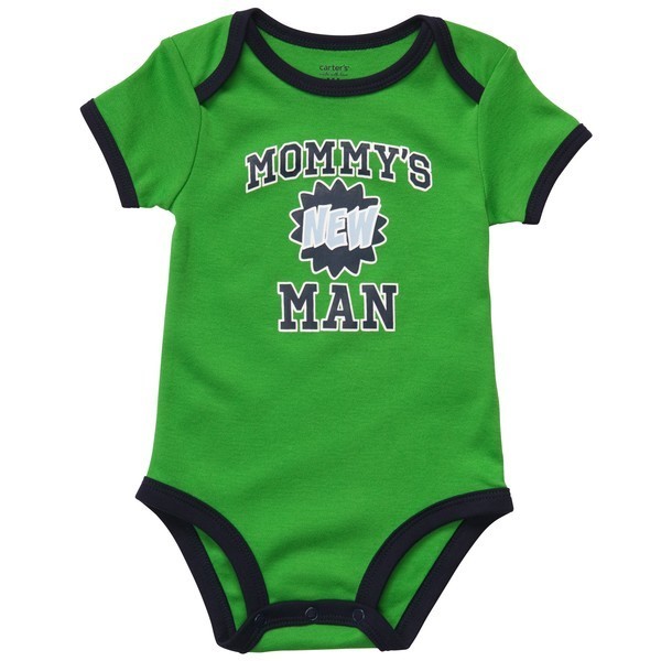 Short Sleeve Slogan Bodysuit "Carters" - размер: 6м  - цвет: зеленый - материал: 100% хлопок - артикул: 111-864 - цена: 240 рублей