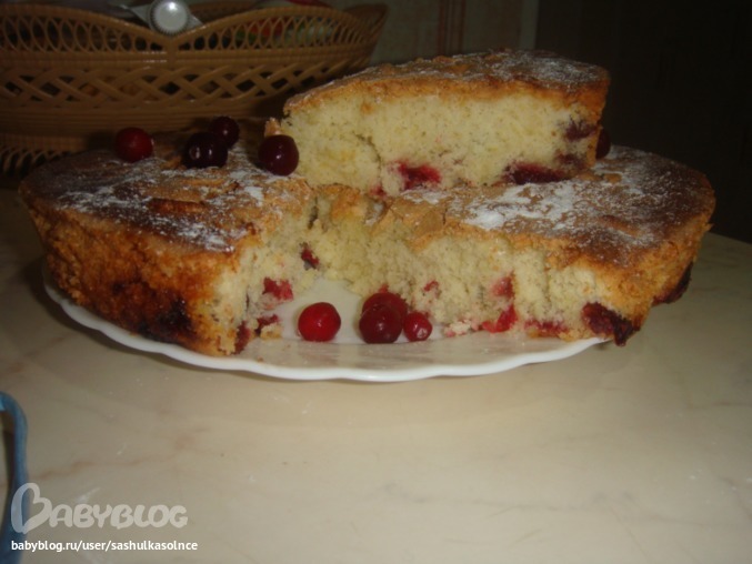 пирог с клюквой